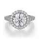 MICHAEL M Engagement Rings 18K White Gold Europa R440L-2 R440L-2WG