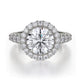 MICHAEL M Engagement Rings 18K White Gold Europa R440L-2 R440L-2WG