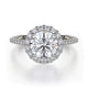 MICHAEL M Engagement Rings 18K White Gold Europa R440S-1 R440S-1WG