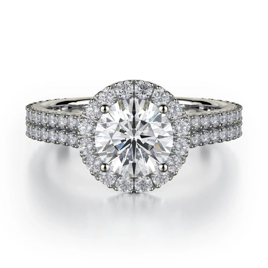 MICHAEL M Engagement Rings 18K White Gold Europa R456-1 R456-1WG