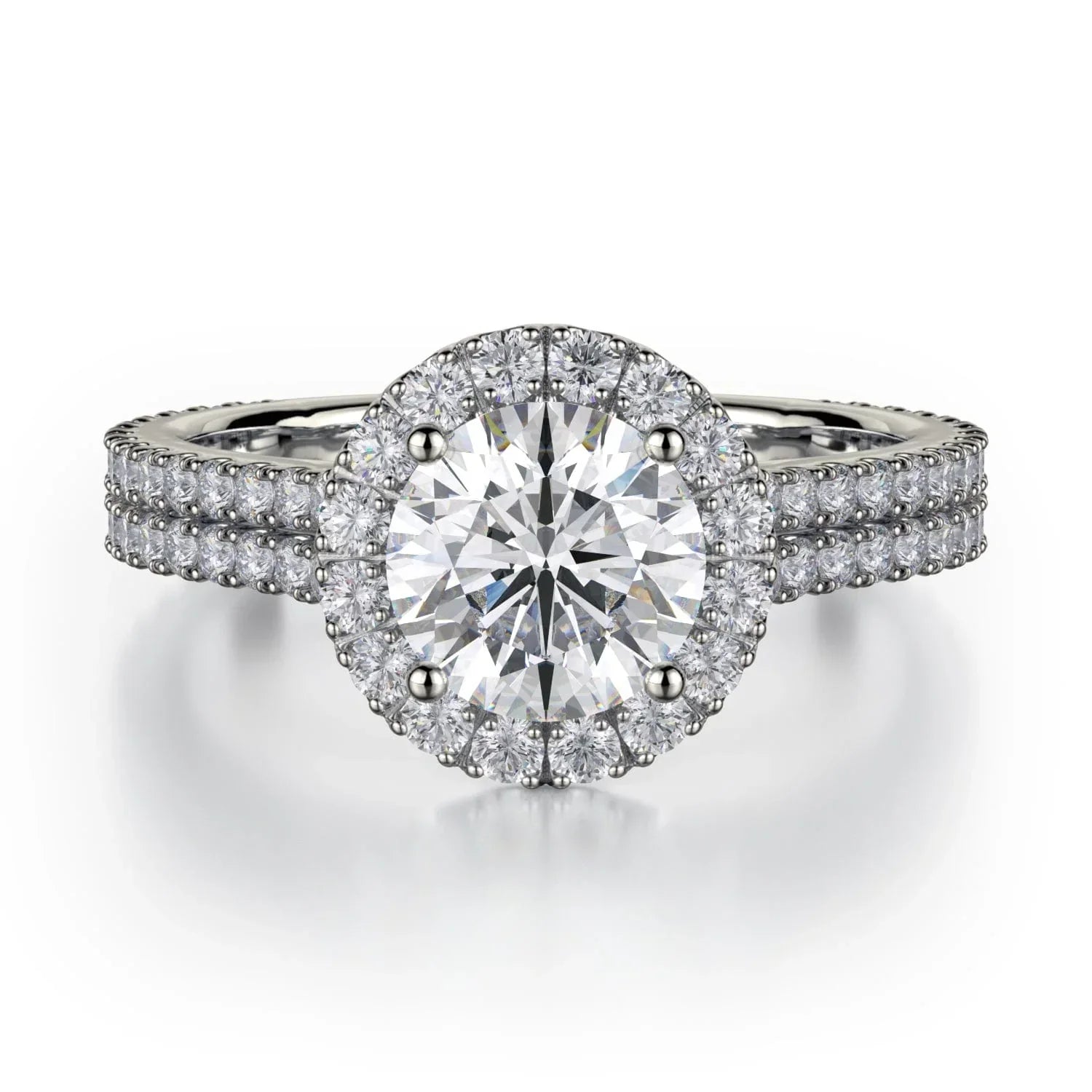 MICHAEL M Engagement Rings 18K White Gold Europa R456-1 R456-1WG