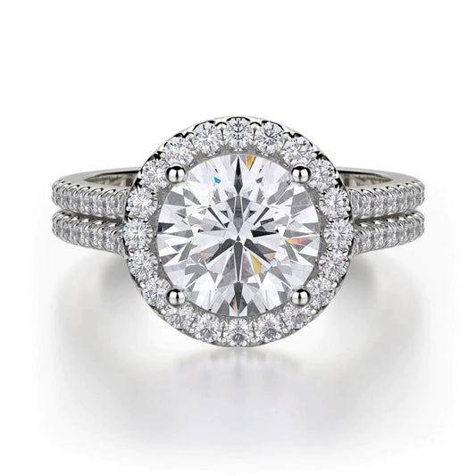 MICHAEL M Engagement Rings 18K White Gold Europa R456-2 R456-2WG