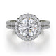 MICHAEL M Engagement Rings 18K White Gold Europa R456-2 R456-2WG