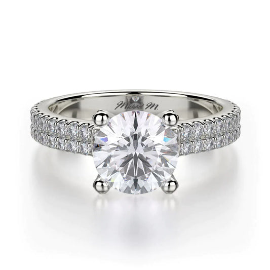MICHAEL M Engagement Rings 18K White Gold Europa R483-1 R483-1WG