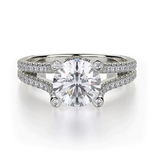 MICHAEL M Engagement Rings 18K White Gold Europa R487-1 R487-1WG