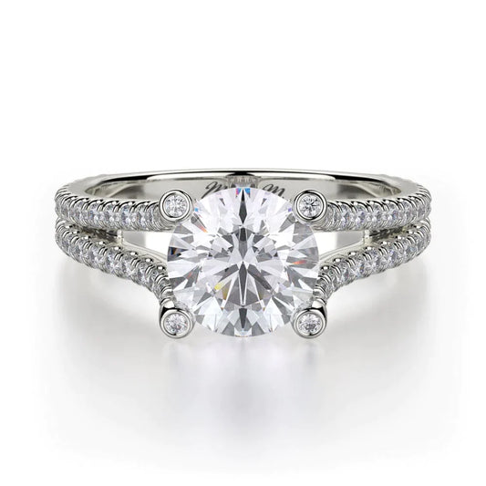 MICHAEL M Engagement Rings 18K White Gold Europa R487-1 R487-1WG