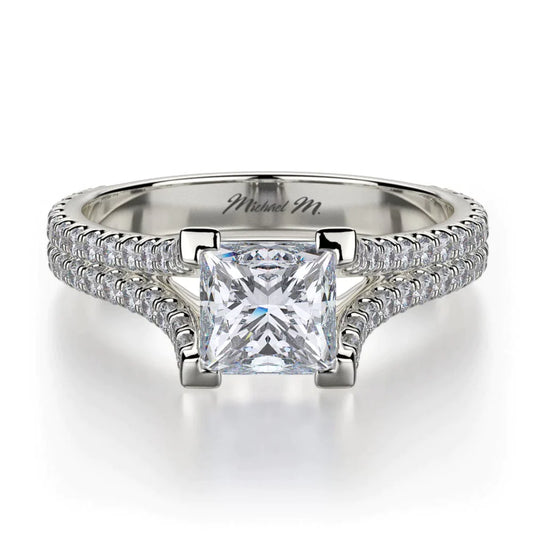 MICHAEL M Engagement Rings 18K White Gold Europa R492-1 R492-1WG