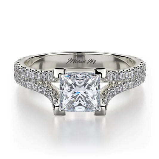MICHAEL M Engagement Rings 18K White Gold Europa R492-1 R492-1WG