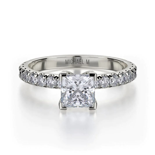 MICHAEL M Engagement Rings 18K White Gold Europa R493-0.75 R493-0.75WG