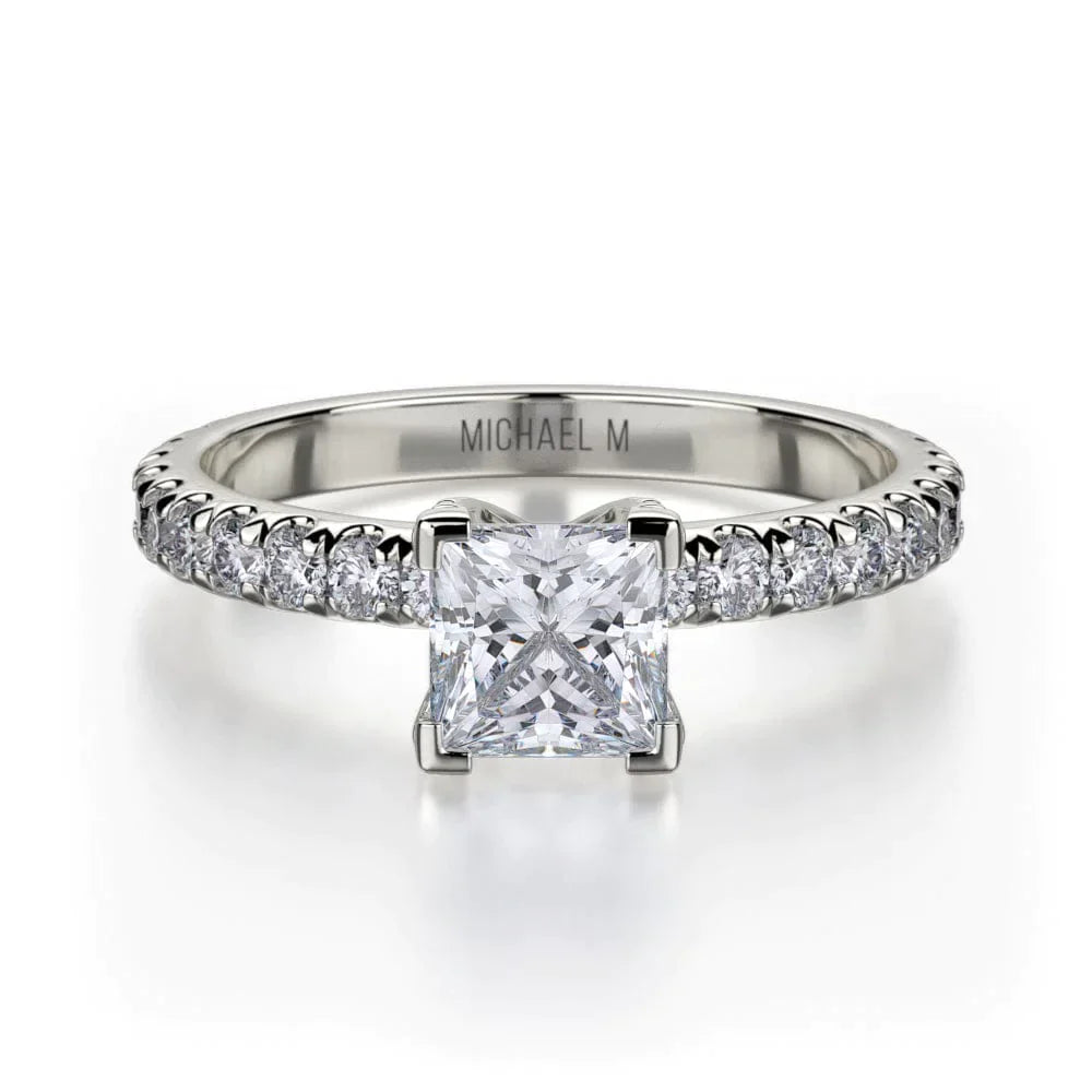 MICHAEL M Engagement Rings 18K White Gold Europa R493-0.75 R493-0.75WG