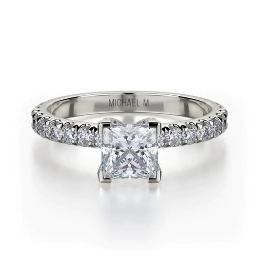 MICHAEL M Engagement Rings 18K White Gold Europa R493-0.75 R493-0.75WG
