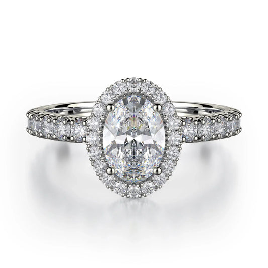 MICHAEL M Engagement Rings 18K White Gold Europa R501-1 R501-1WG