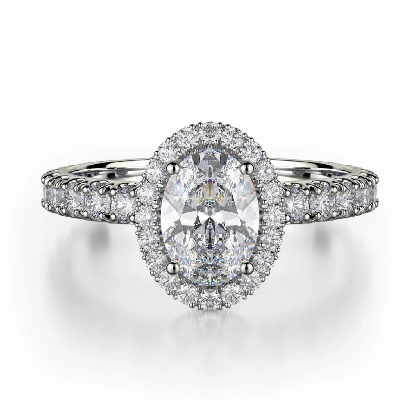 MICHAEL M Engagement Rings 18K White Gold Europa R501-1 R501-1WG
