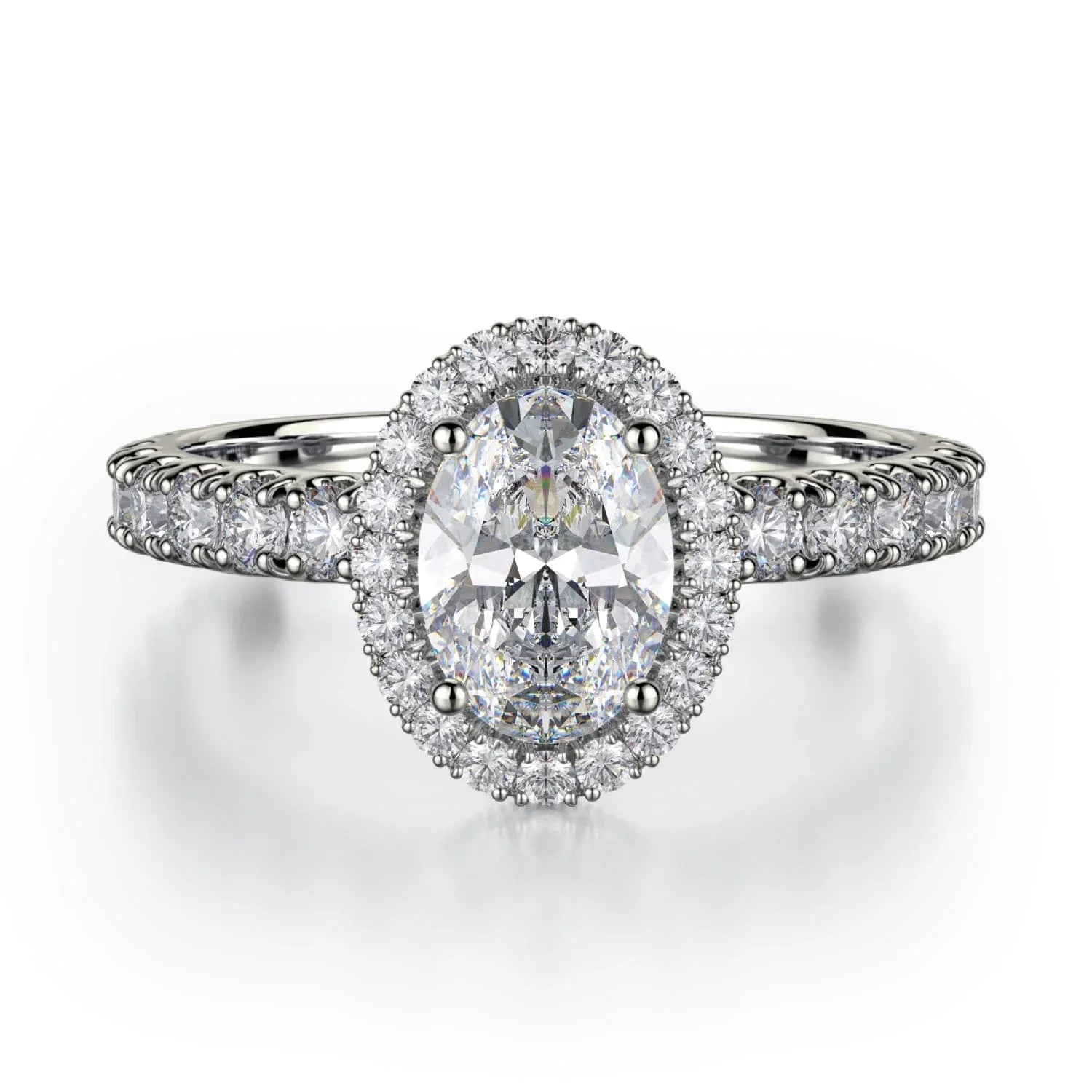 MICHAEL M Engagement Rings 18K White Gold Europa R501-1 R501-1WG