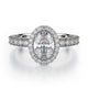 MICHAEL M Engagement Rings 18K White Gold Europa R501-1 R501-1WG