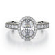 MICHAEL M Engagement Rings 18K White Gold Europa R501-1 R501-1WG