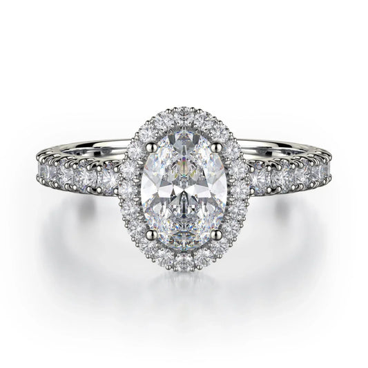 MICHAEL M Engagement Rings 18K White Gold Europa R501-1 R501-1WG