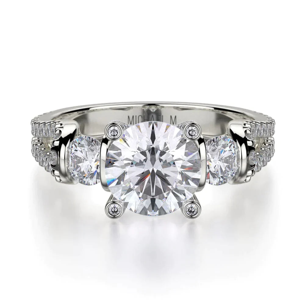 MICHAEL M Engagement Rings 18K White Gold Europa R505-1 R505-1WG
