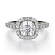 MICHAEL M Engagement Rings 18K White Gold Europa R536-1 R536-1WG