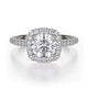 MICHAEL M Engagement Rings 18K White Gold Europa R539S-1 R539S-1WG