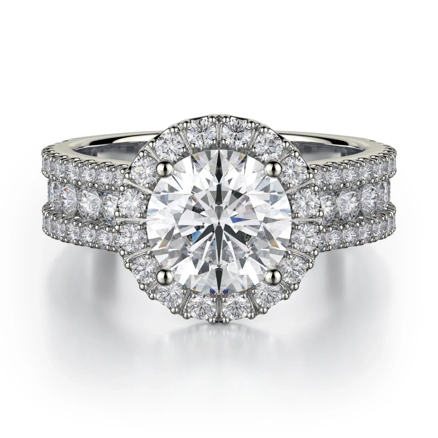 MICHAEL M Engagement Rings 18K White Gold Europa R551-1.5 R551-1.5WG