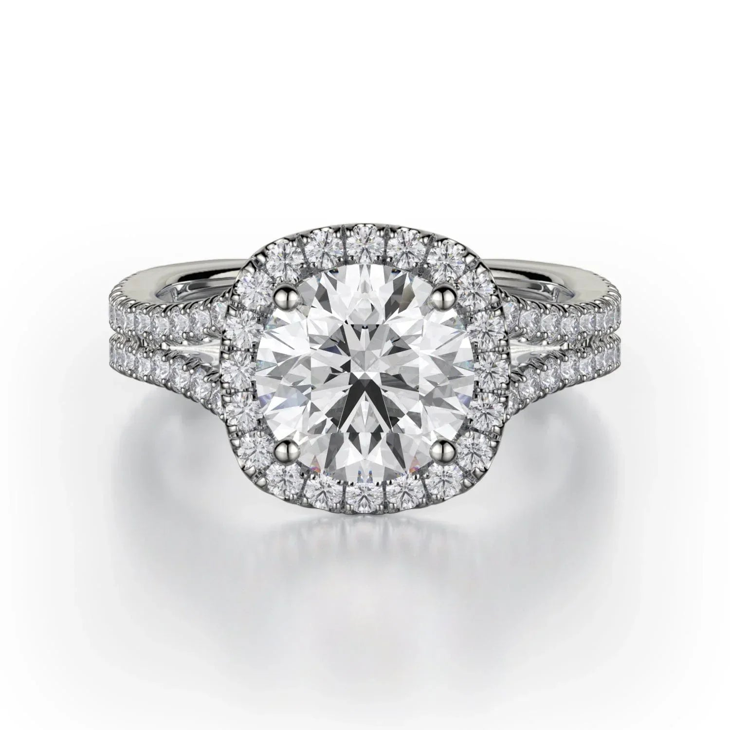 MICHAEL M Engagement Rings 18K White Gold Europa R783-2