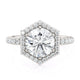 MICHAEL M Engagement Rings 18K White Gold Hex R794-2 R794-2