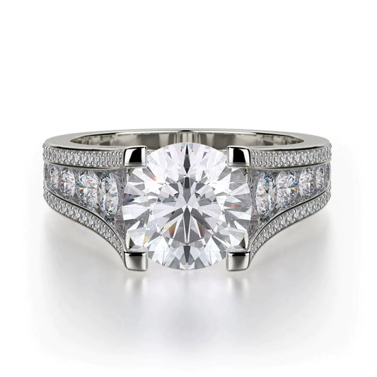 MICHAEL M Engagement Rings 18K White Gold Loud R735-2 R735-2WG