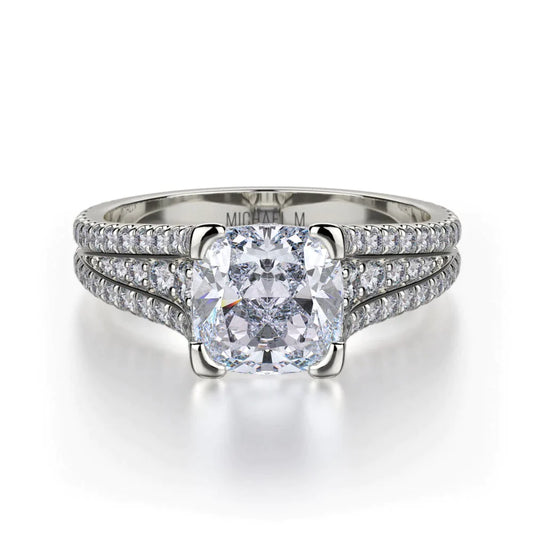 MICHAEL M Engagement Rings 18K White Gold Loud R744-2 R744-2WG