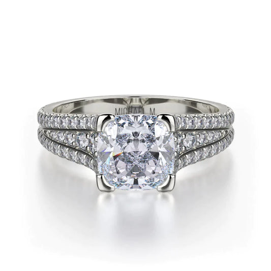 MICHAEL M Engagement Rings 18K White Gold Loud R744-2 R744-2WG