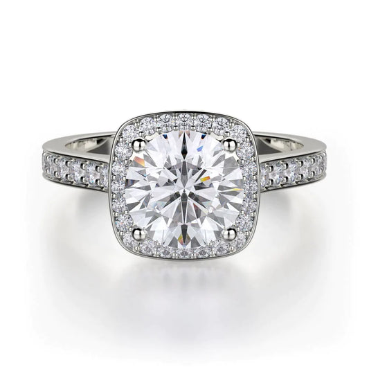 MICHAEL M Engagement Rings 18K White Gold Love R353-2 R353-2WG
