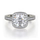 MICHAEL M Engagement Rings 18K White Gold Love R353-2 R353-2WG