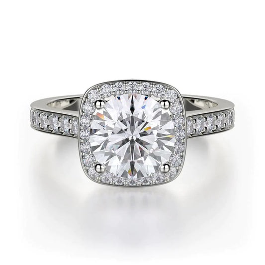 MICHAEL M Engagement Rings 18K White Gold Love R353-2 R353-2WG