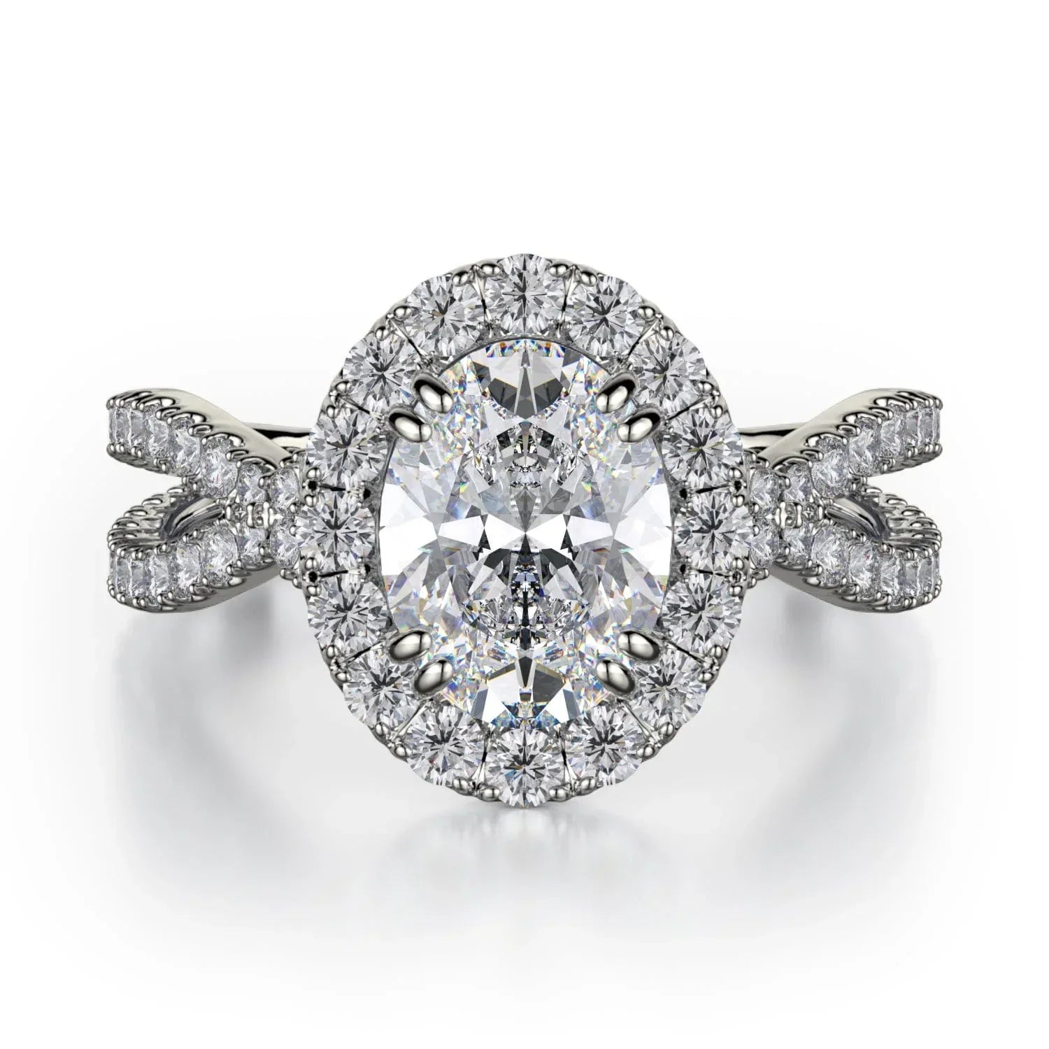 MICHAEL M Engagement Rings 18K White Gold Love R454-2 R454-2WG