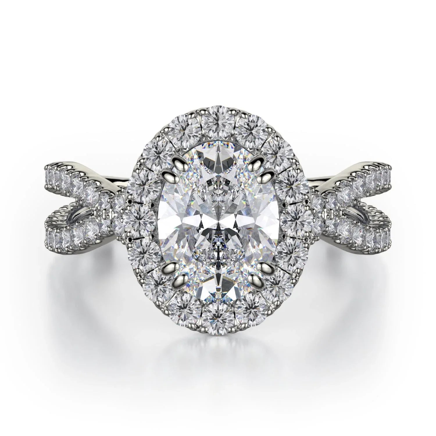 MICHAEL M Engagement Rings 18K White Gold Love R454-2 R454-2WG