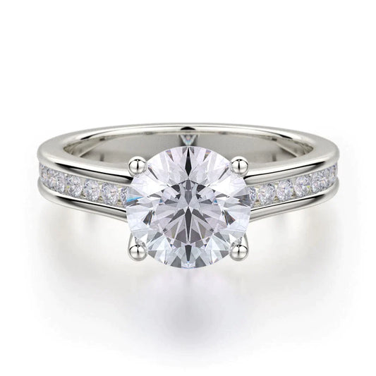 MICHAEL M Engagement Rings 18K White Gold Love R461-2 R461-2WG