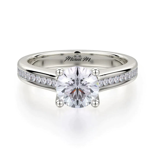 MICHAEL M Engagement Rings 18K White Gold Love R461S-1 R461S-1WG