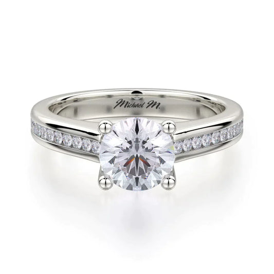 MICHAEL M Engagement Rings 18K White Gold Love R461S-1 R461S-1WG
