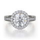 Michael M Pave Round Engagement Ring