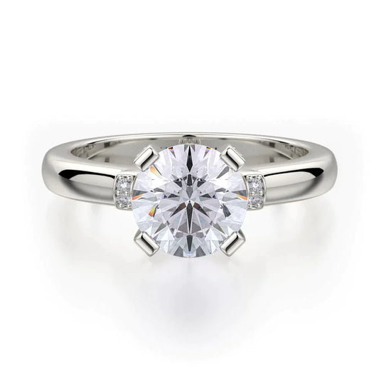 MICHAEL M Engagement Rings 18K White Gold Love R516-1 R516-1WG