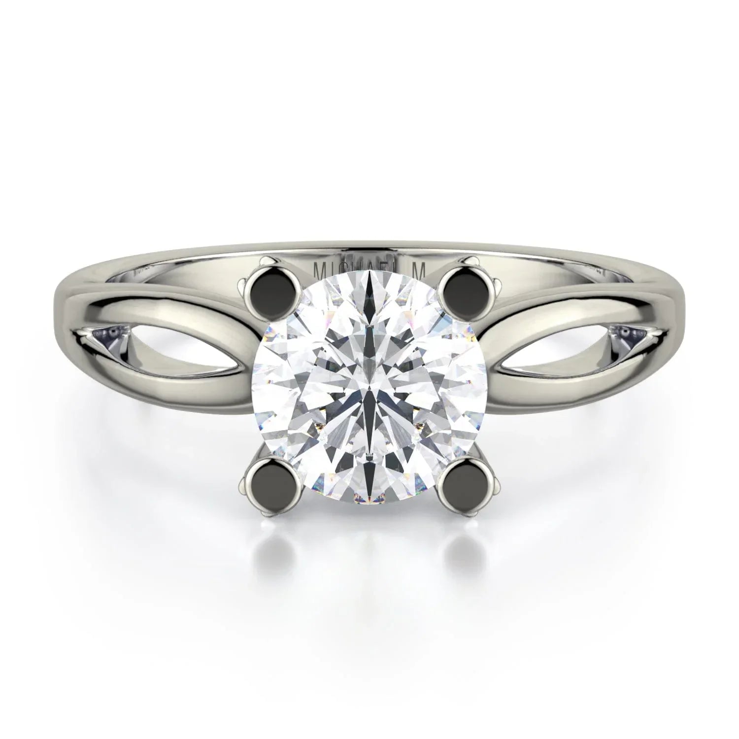MICHAEL M Engagement Rings 18K White Gold Love R521-1 R521-1WG
