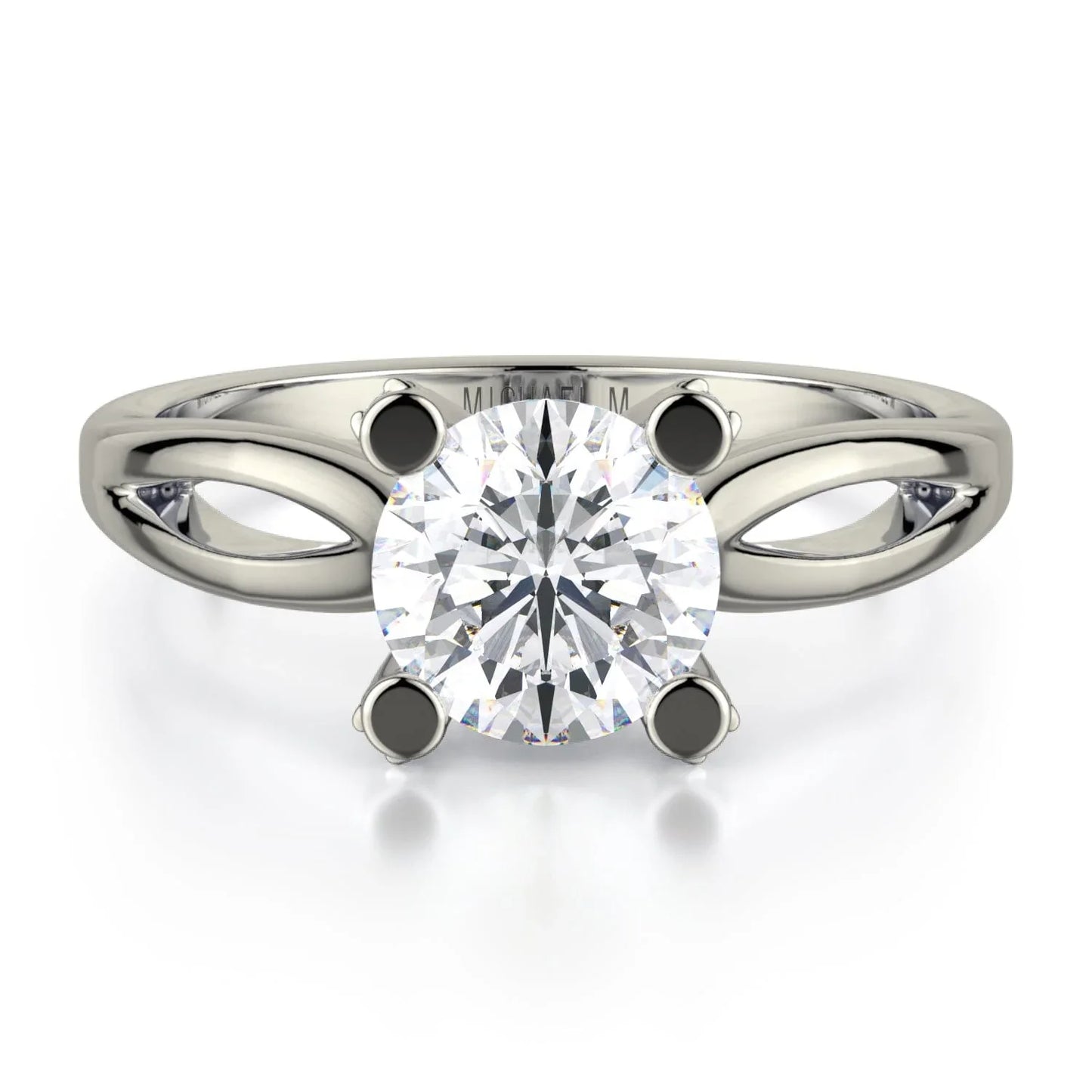 MICHAEL M Engagement Rings 18K White Gold Love R521-1 R521-1WG