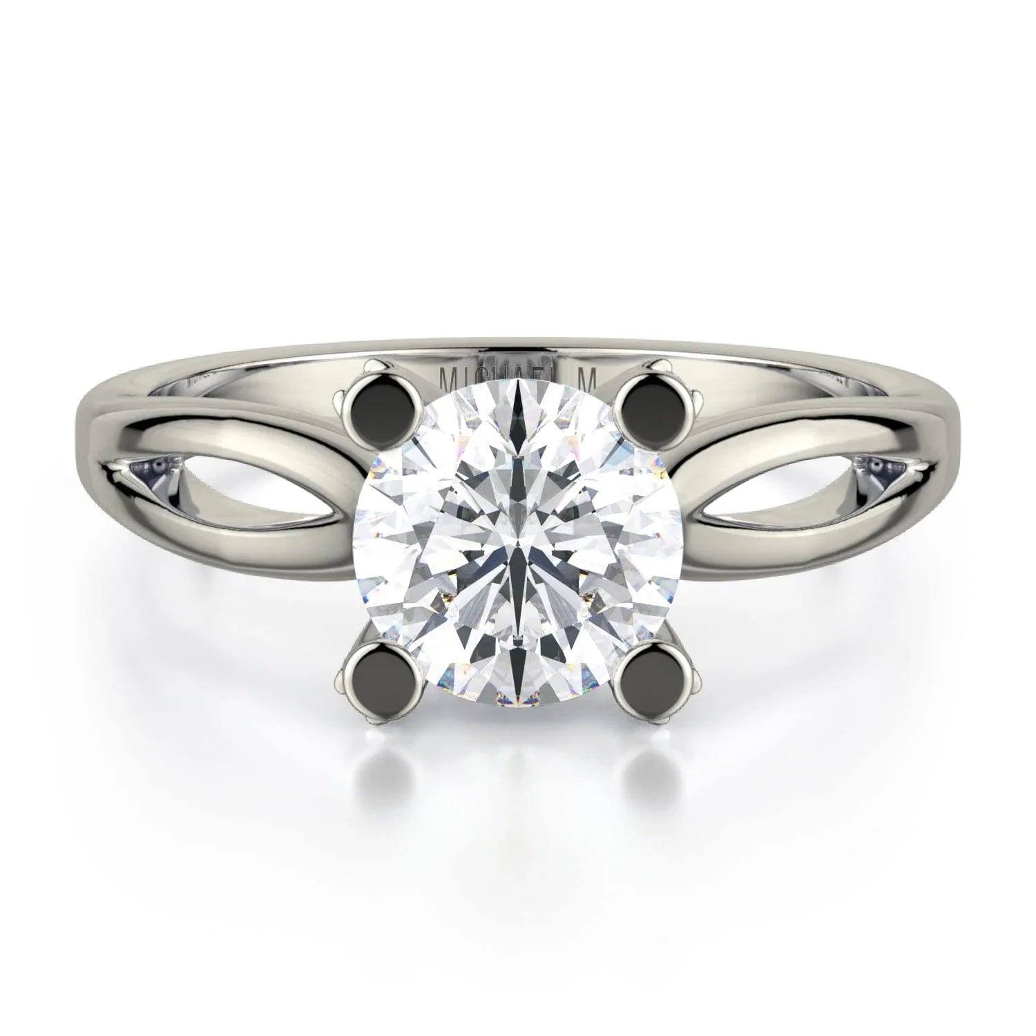 MICHAEL M Engagement Rings 18K White Gold Love R521-1 R521-1WG
