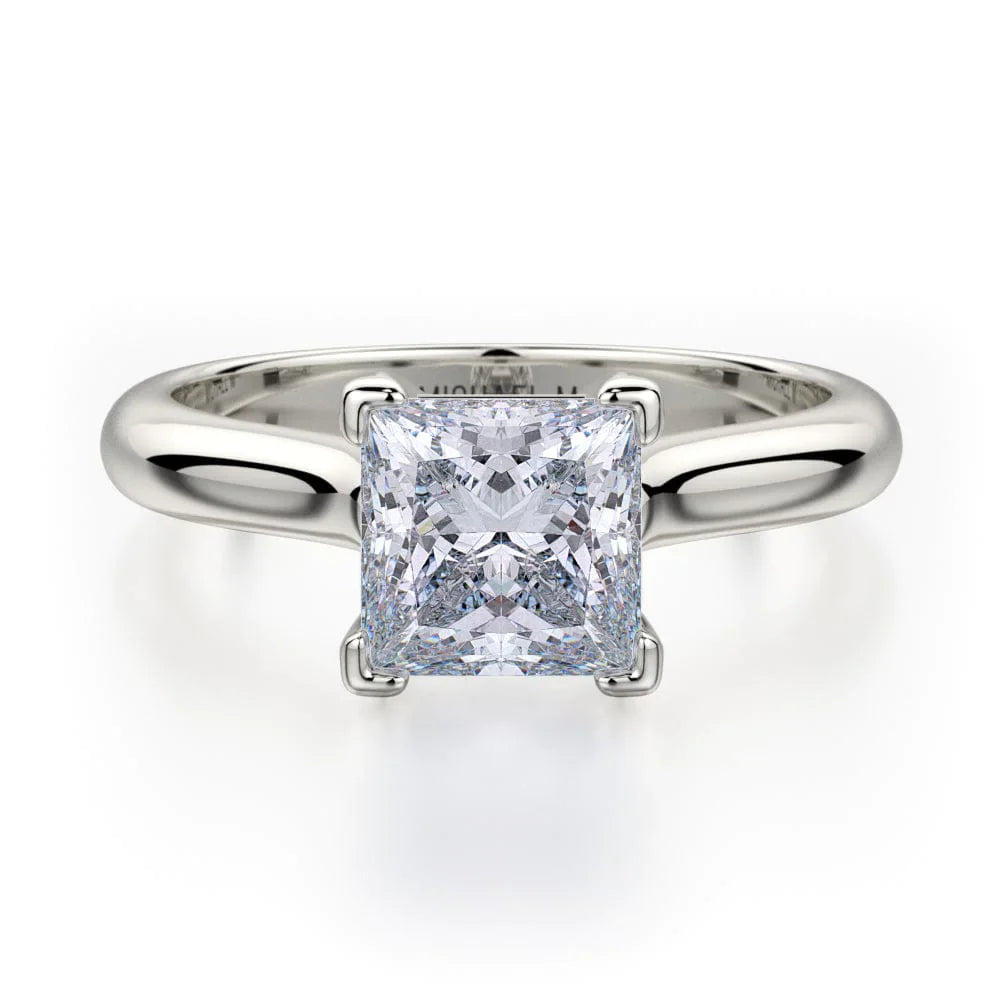 MICHAEL M Engagement Rings 18K White Gold Love R523-1 R523-1WG