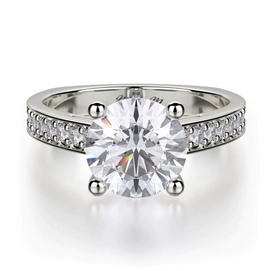 MICHAEL M Engagement Rings 18K White Gold Love R648-2 R648-2WG