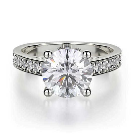 MICHAEL M Engagement Rings 18K White Gold Love R648-2 R648-2WG