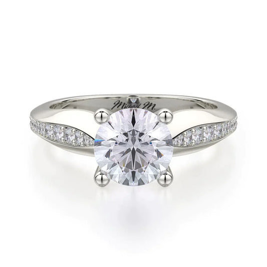 MICHAEL M Engagement Rings 18K White Gold Love R686-1 R686-1WG