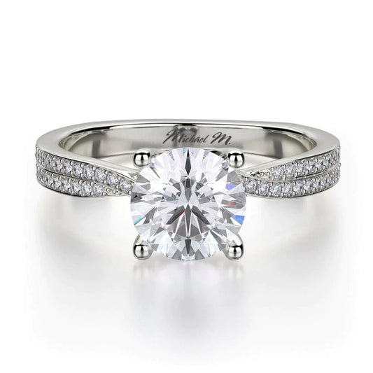 MICHAEL M Engagement Rings 18K White Gold Love R694-1 R694-1WG
