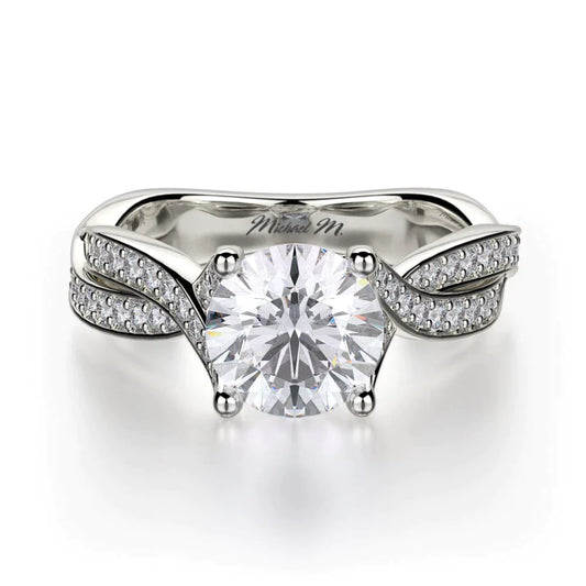 MICHAEL M Engagement Rings 18K White Gold Love R709-1.25 R709-1.25WG