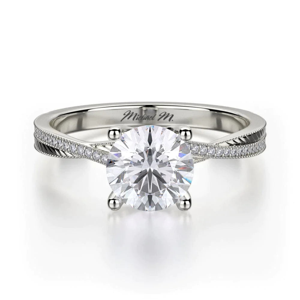 MICHAEL M Engagement Rings 18K White Gold Monaco R575-1 R575-1WG